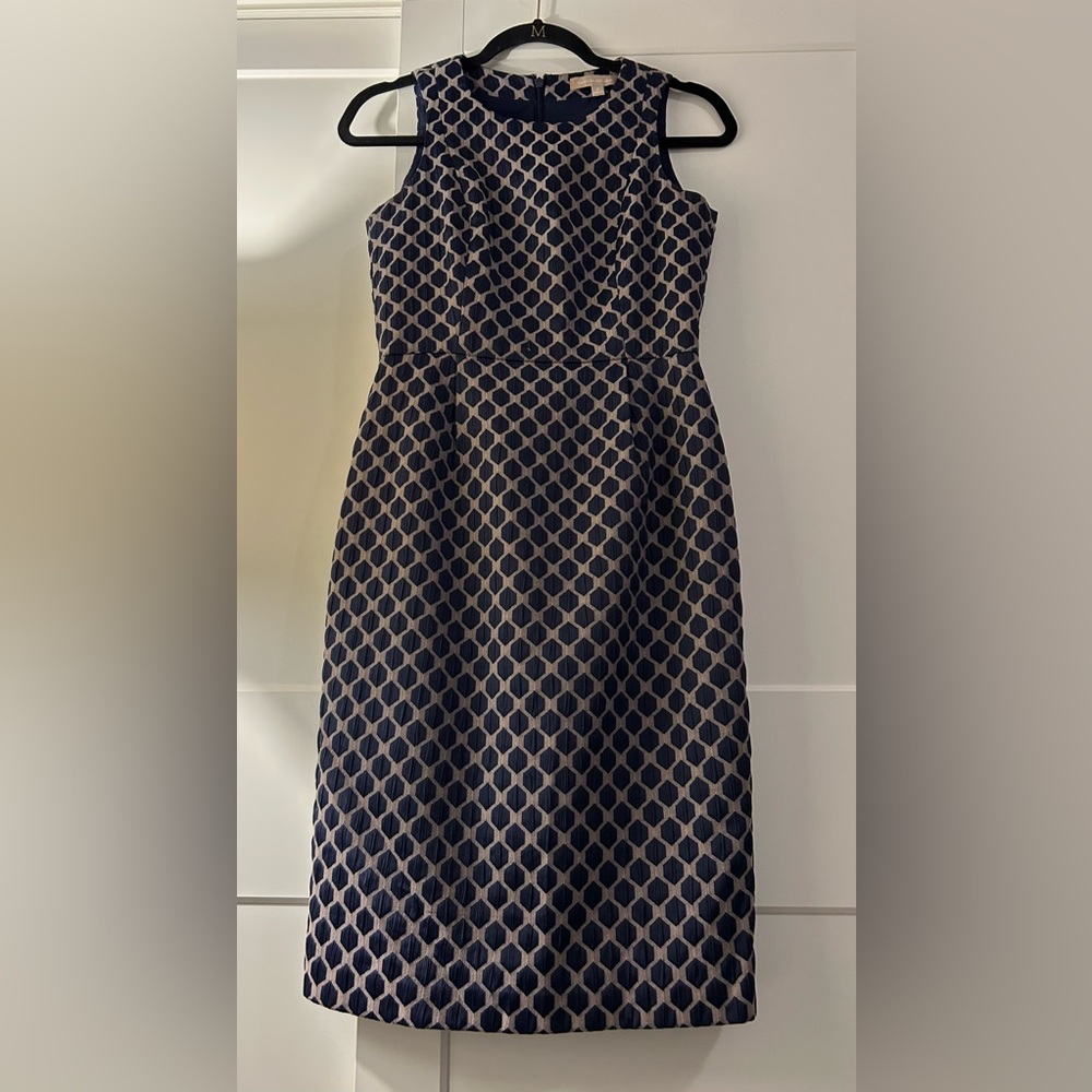 Banana Republic Sheath Dress navy blue and Grey size 0